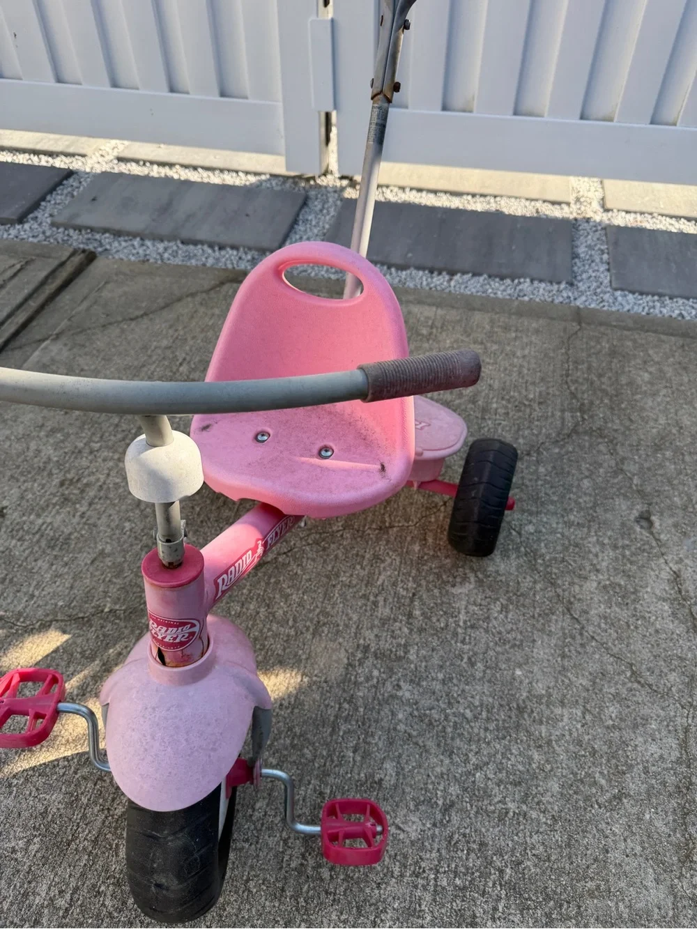 RadioFlyer Kids Tricycle Bike with Push Handle - Ride-On Toy Girls Boys